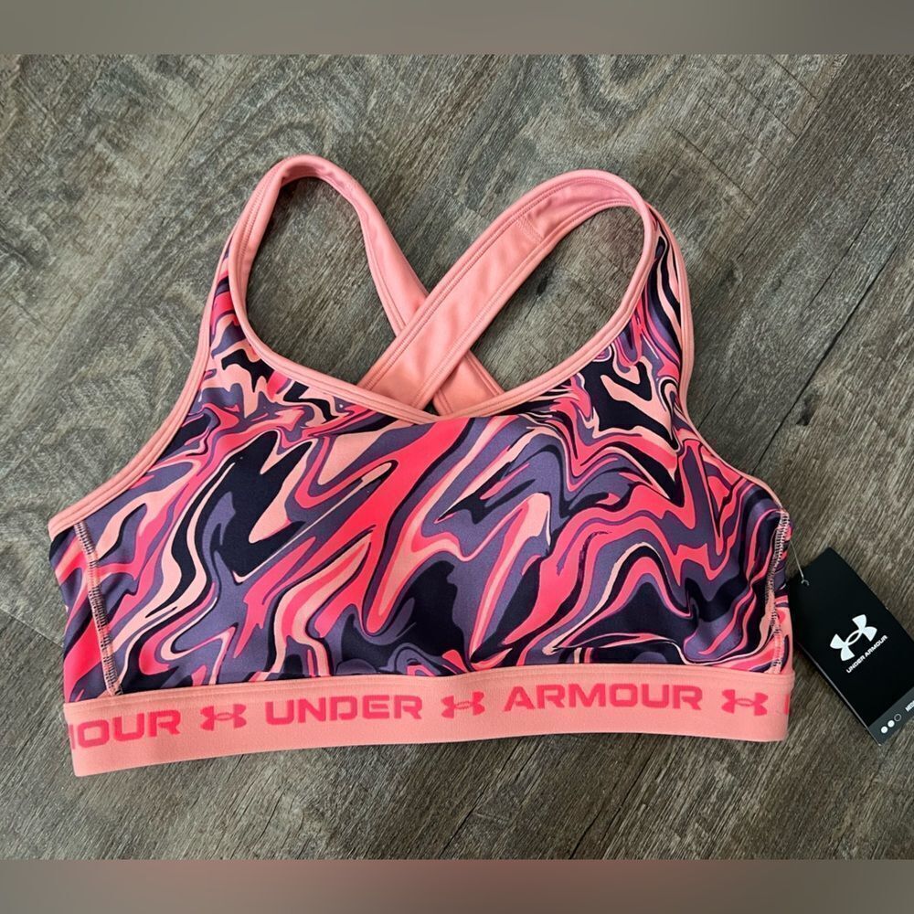 Under Armour Crossback Mid Print Sportsbra- Size‎ 1X
